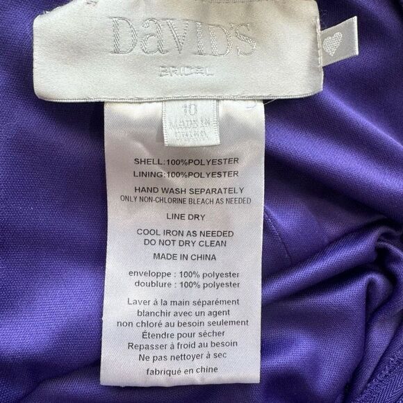 David’s Bridal Mesh Spaghetti Strap Short Dress V-Neckline Regency Size 10 W1094 - Picture 4 of 6